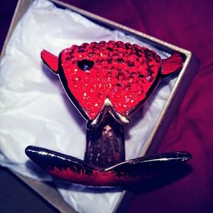 Statement Bracelet. Sequin Sparkle Red Fish